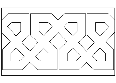 Moresque Pattern Coloring Page